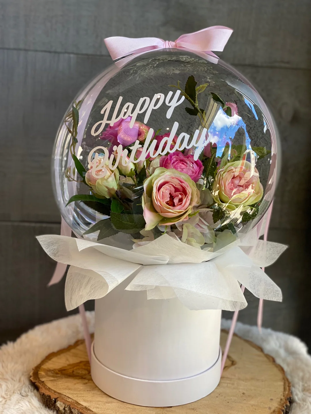 balloon birthday flowers